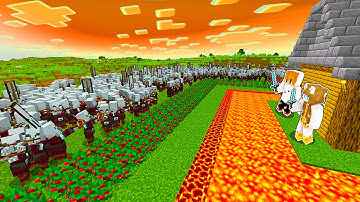7 Security Build Hacks vs Pillagers | Minecraft ( Tagalog )