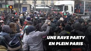 À Paris, une rave party en marge de la manif contre la loi sécurité globale