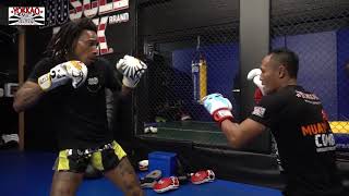 Wiz Khalifa training Muay Thai with Saenchai - Slow Motion -