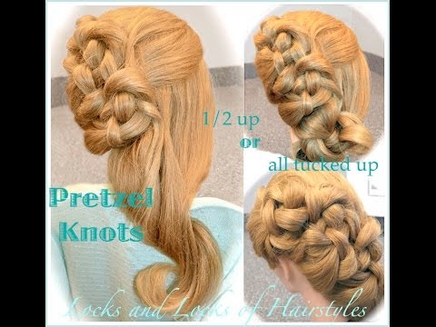 Beautiful Twist Updo: Pretzel Knots - YouTube