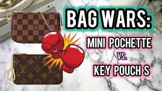WHICH WILL WIN👀💪: Comparing the LV Mini Pochette and Key Pouch S 💗🤎