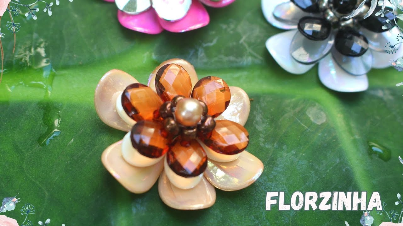 Artesanato passo a passo: flor de lentilhas e miçangas🌺