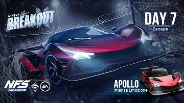 Need For Speed: No Limits | Apollo Intensa Emozione (Winter Breakout - Day 7 | Escape) - SE Guide