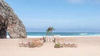 Where can I have a beach wedding ceremony, an outdoor rustic reception &amp; a night party in Portugal?