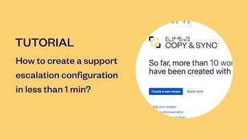 How to create a support escalation configuration in less than 1min | Elements Copy & Sync