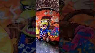 Incredible Cartoon Monkey Graffiti Art