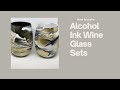 How to Make Alcohol Ink Wine Glass Sets with Dollar Tree Wine Glasses