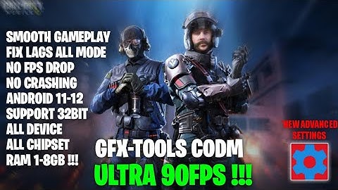 GFX-TOOLS FOR COD MOBILE | INCREAS UP TO 90FPS IN LOW END DEVICE | SET EDIT CODM 2022