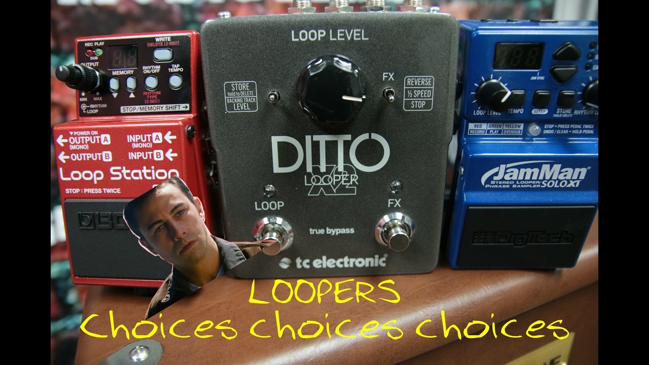 Choosing A Looper Pedal Boss Rc 3 Vs Tc Ditto X2 Vs Digitech Solo Xt Youtube
