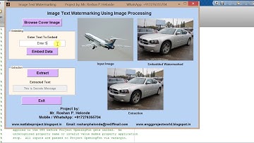 Watermarking using Image Processing Matlab Source Code