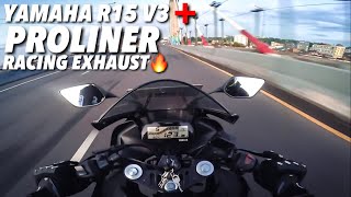 PURE SOUND OF YAMAHA R15 V3    PROLINER RACING EXHAUST🔥🔥