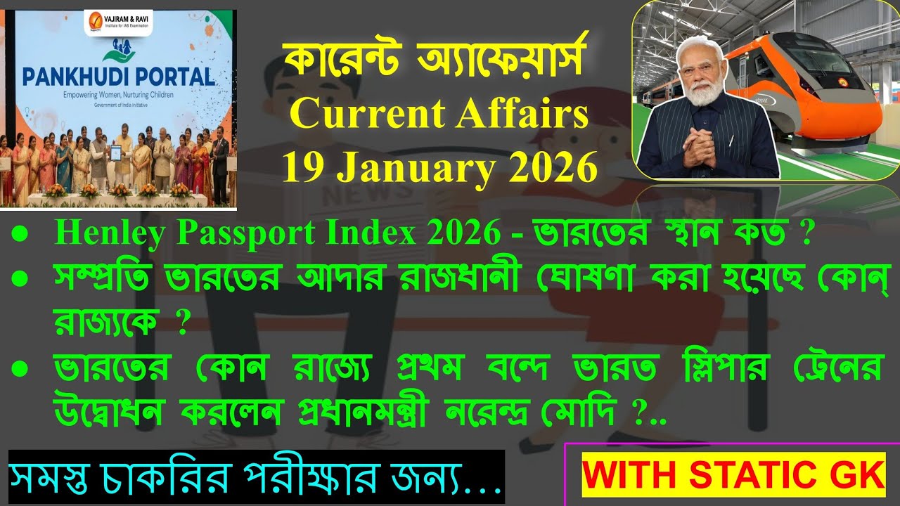 Current Affairs January || কারেন্ট অ্যাফেয়ার্স জানুয়ারি || By Amit 