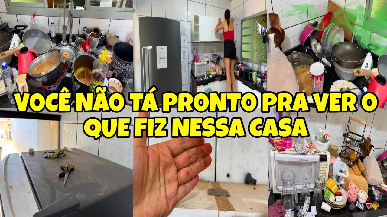ACHEI QUE A CASA IRIA ME ENGOLIR! FAXINA PODEROSA EM 3 ETAPAS- O ANTES E O DEPOIS É DE CHOCAR😱