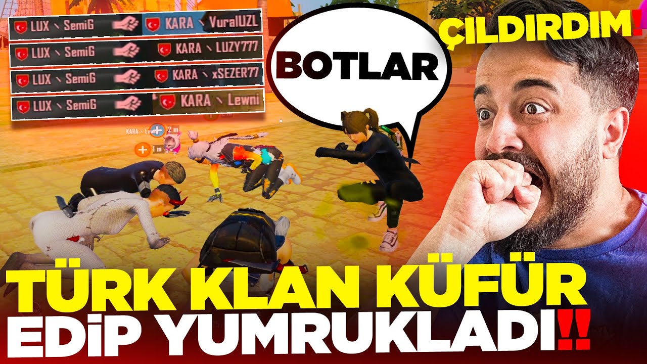 OYUNDA K HERKES BZDEN NEFRET EDYOR TRK KLAN YUMRUKLADI ve KFR ETT PUBG Mobile