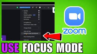 How To Use Focus Mode In Zoom To Hide Participants (2026) (Complete Guide)