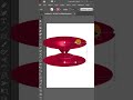 How to Create a 3D Red Shape in Illustrator 🎨✨