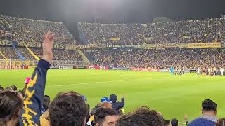 recibimiento hinchada Rosario Central vs. Caracas. Copa Libertadores 2024