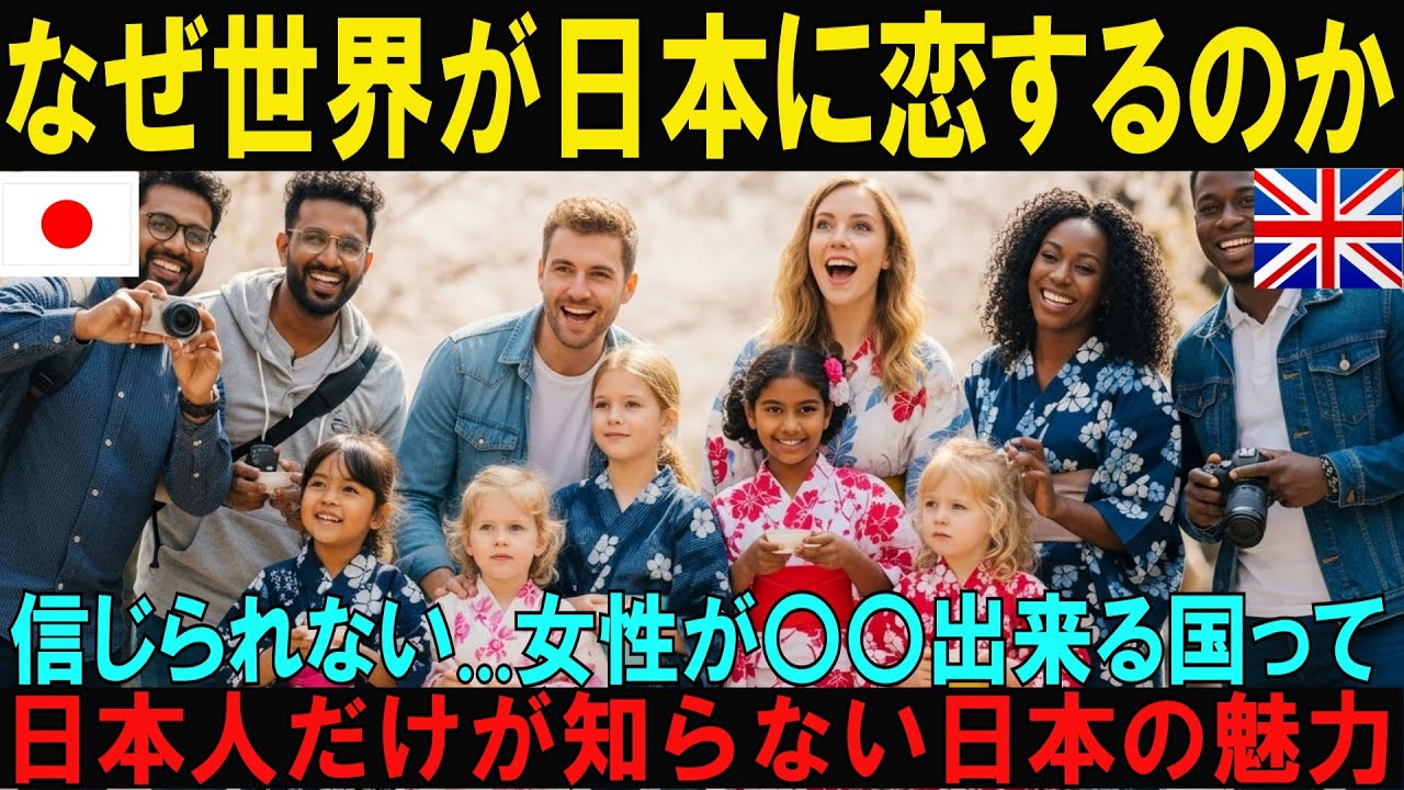 【海外の反応】「なぜ世界が日本に恋するのか？」女性が〇〇できる国にイギリス女性が驚愕！帰国後に完全に人生を変えた日本人が知らない日本の魅力【日本称賛】
