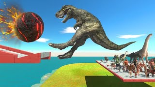 Hit by a Giant Fireball - Animal Revolt Battle Simulator