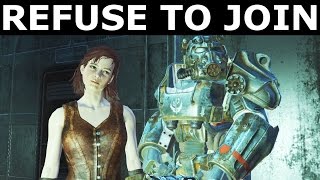 Fallout 4 - All Companions Comments - Refuse To Join The BoS - \