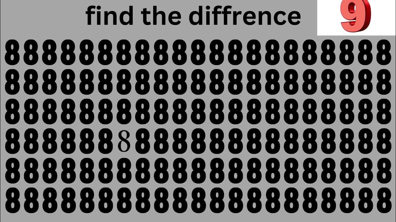 Find the diffrence number Spot The Difference number number Puzzle