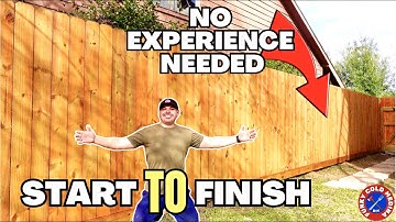 NO EXPERIENCE NEEDED on HOW TO BUILD a FENCE from START to FINISH | Gate Build and Fence Staining