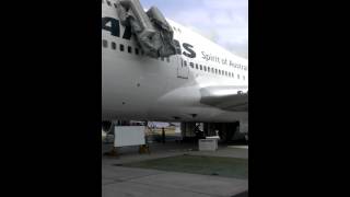 Emergency Escape Slide Deployment 747