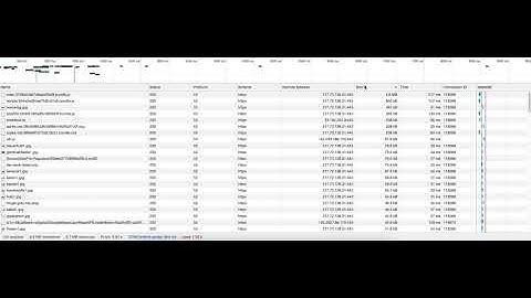 Resources loading under the network tab in Chrome DevTools
