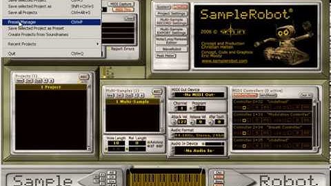 Retro Tutorial: Getting Started / Preset Manager