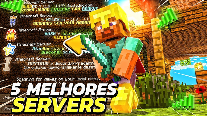 MINECRAFT SERVER BEDWARS : Solo, Time, Dupla, Trio e Quarteto