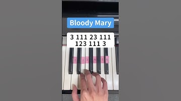 Thumbnail of Bloody Mary (Piano Tutorial) #TikTok