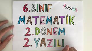 6. Sınıf Matematik 2. dönem 2. yazılı