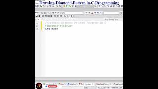 Drawing Diamond Pattern in C Programming | Prof.Antony Vijay #shorts
