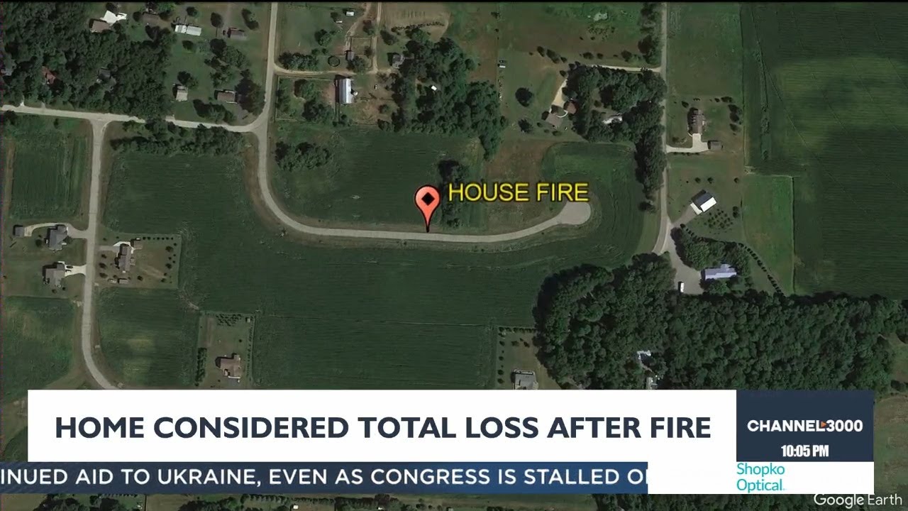 Home considered a total loss after fire in Reedsburg - YouTube