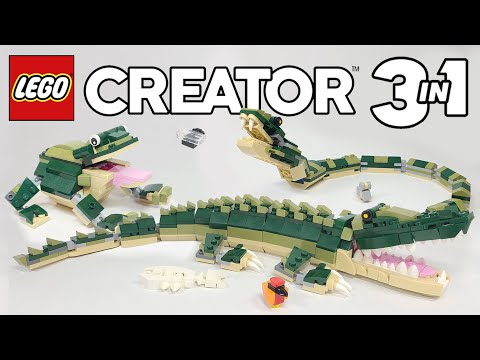 LEGO Creator 3 in 1 Crocodile ALL THREE BUILDS (31121) - 2021 Set Review 