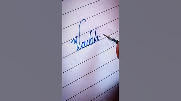 writing a name "Vaibhav" in cursive #shorts