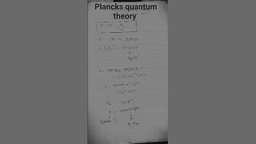 plancks quantum theory notes 🗒️