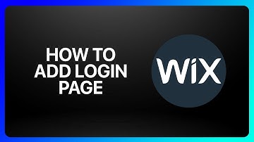 How To Add Login Page In Wix Website Tutorial