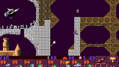 DOS Lemmings 2: The Tribes Medieval 8 What shall we do now?