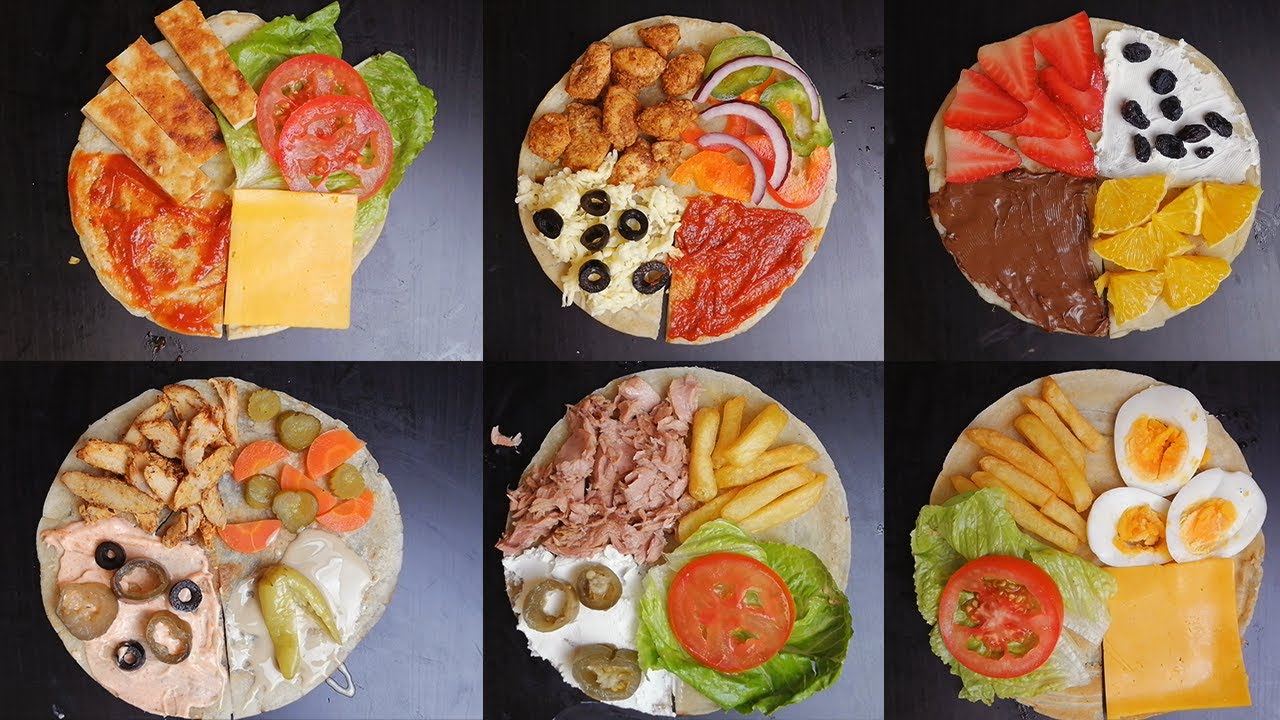 Tiktok Trending Tortilla Wrap 6 ways for Ramadan Foodbook | راب التورتيلا الرائج في 6 طرق لشهر رمضان