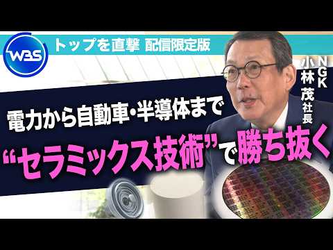 セラミックスの技術で環境対策から半導体製造まで！2030年までに売上高1,000億円以上の新事業も創出！／NGK小林茂社長【トップを直撃（WBS）】