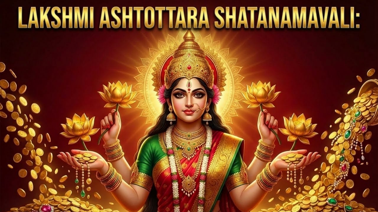 🌸 Lakshmi Ashtottara Shatanamavali – 108 Names of Goddess Lakshmi 🌸
