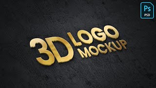 3D Golden Metal Logo Mockup Tutorial in Adobe Photoshop