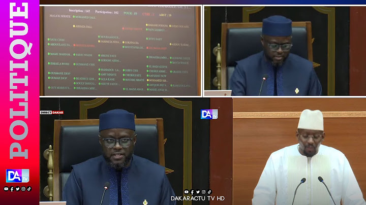INTEGRALITE DE LA LEVÉE DE L'IMMUNITÉ PARLEMENTAIRE DU DÉPUTÉ MOUSTAPHA DIOP
