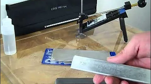 How to sharpen with the Edge Pro Custom Chosera Set. Stone Flattening