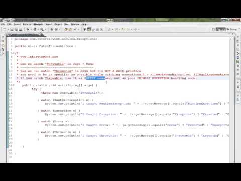 CAN WE CATCH THROWABLE IN JAVA DEMO