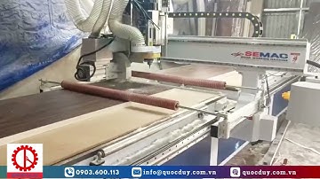 Máy CNC Lưỡi Cưa Bàn 5m Làm Cửa Composite + Router Thay Dao Tự Động SM 1350 R1S Semac