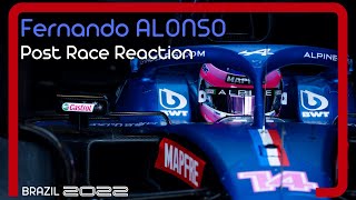 What Fernando Alonso said - Post Race | 2022 Sao Paulo Grand Prix