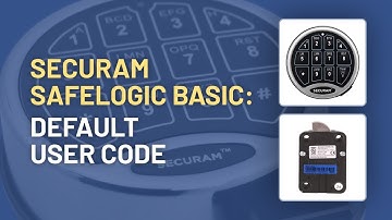 SECURAM SafeLogic Basic: Default User Code
