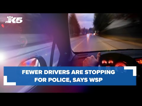 Fewer drivers stopping for police, Washington State Patrol says